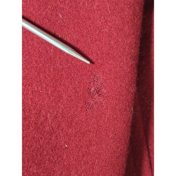 Vtg 80s 90s Jones New‎ York Hooded Long Coat Womens 6 Red 100% Wool USA STUNNING - Picture 11 of 15